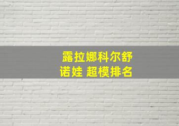 露拉娜科尔舒诺娃 超模排名